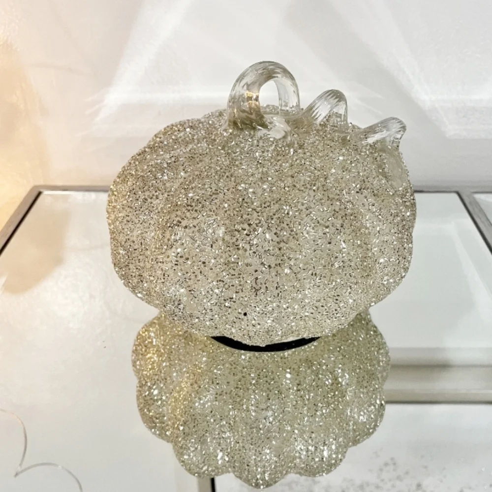 Z Gallerie Glittering Sequin Bead Glass Pumpkin Bella 7
